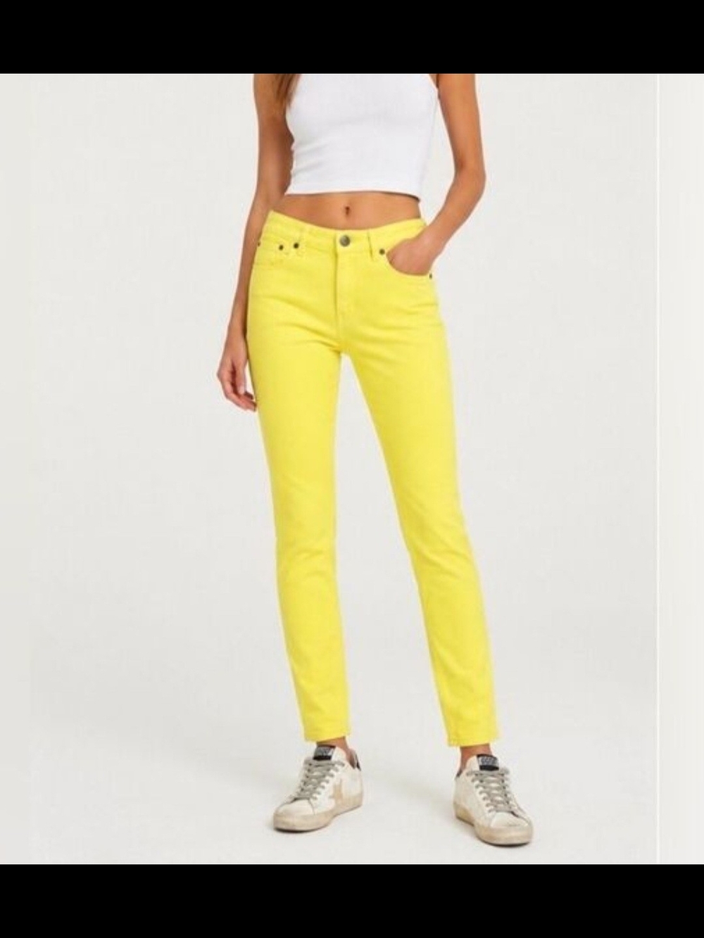 J. Crew Straight-Leg Women's Jeans in Bright Yellow 33x26
